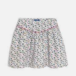 تنورة قصيرة واسعة بطبّعة، باللون الرمادي